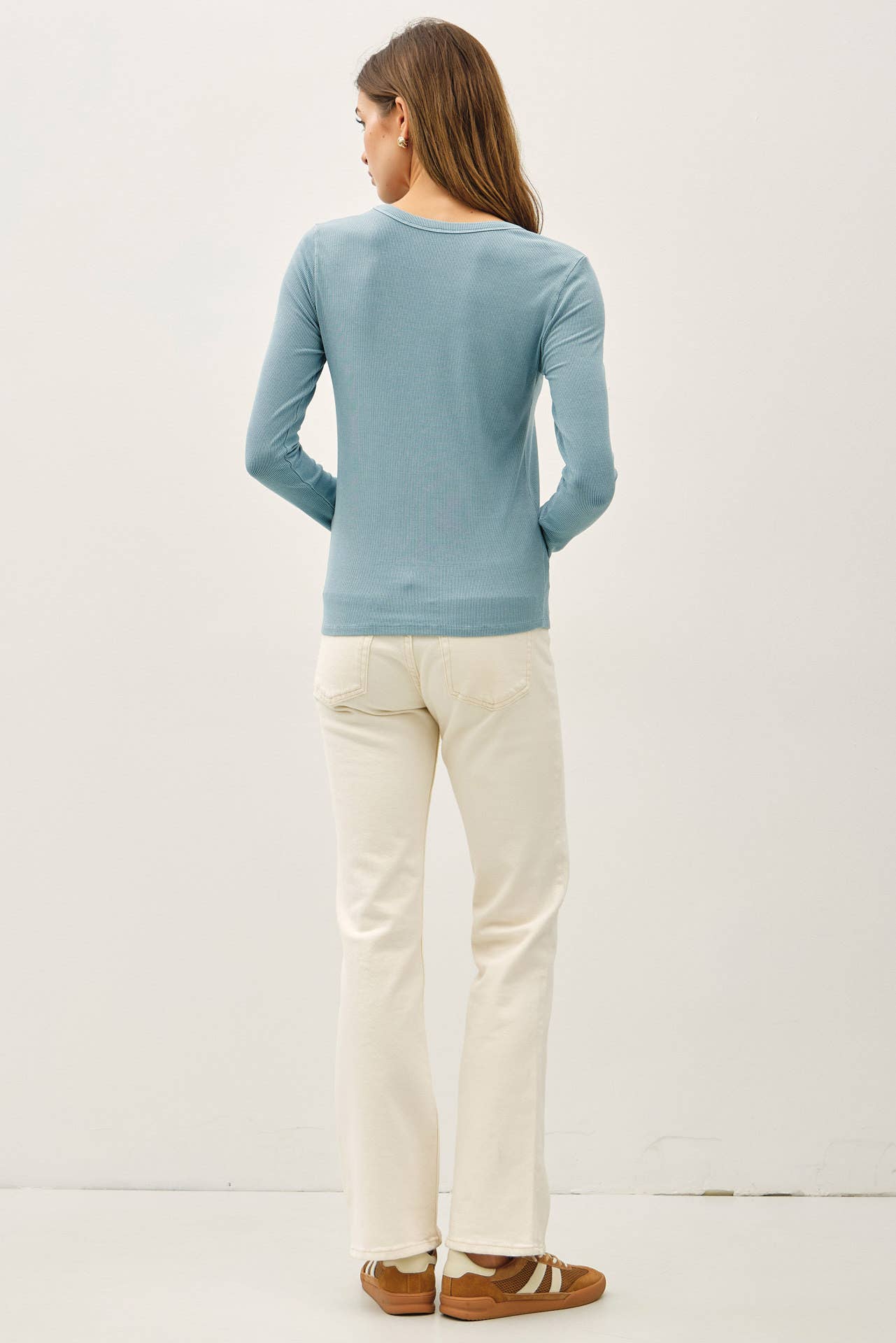 Essential Long Sleeve Light Teal - Sugar Co.