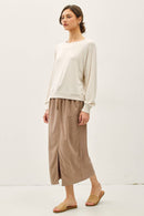 Essential Raglan Chestnut Oatmeal - Sugar Co.