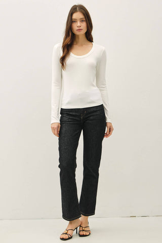 Essentials U Neck Ivory - Sugar Co.