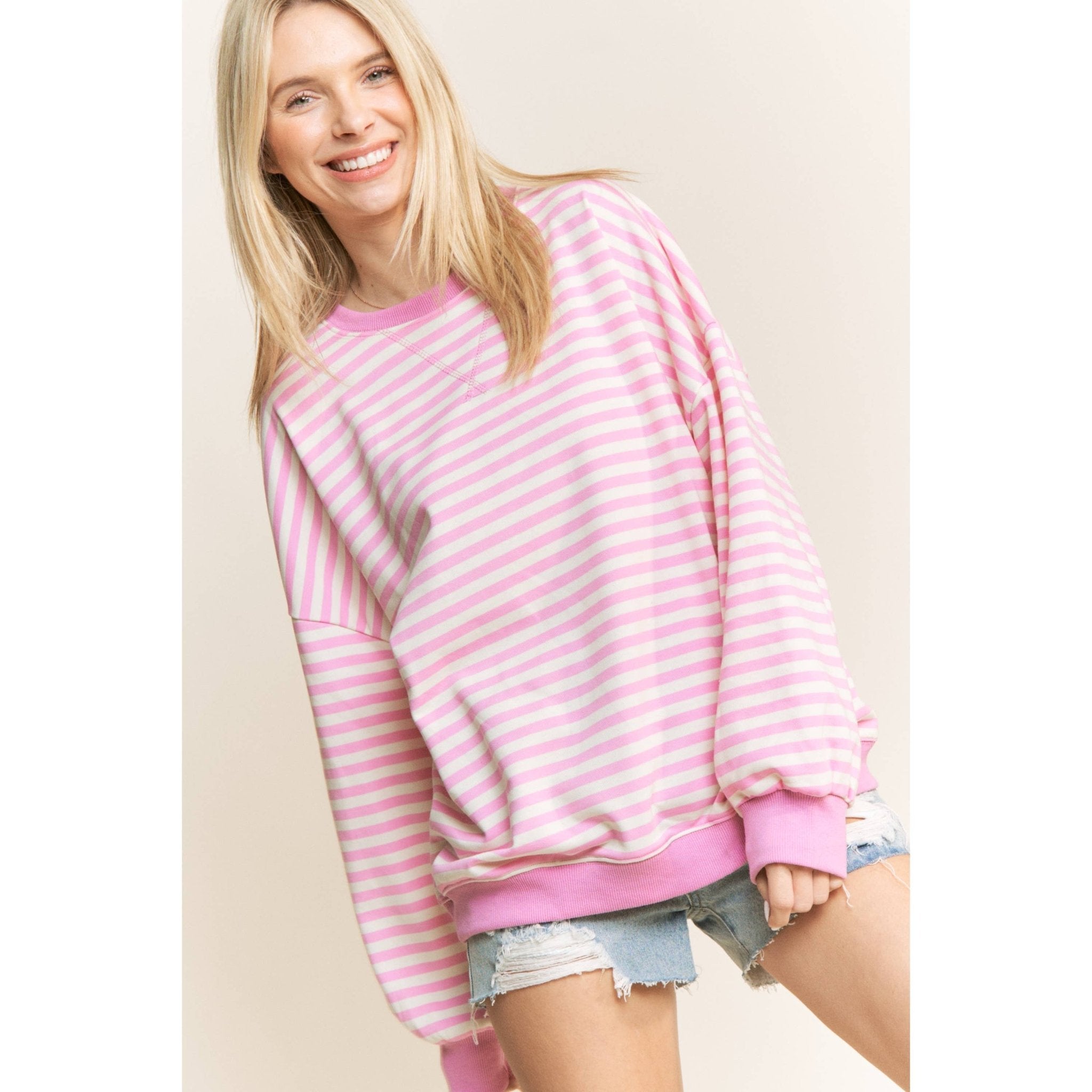 Everyday Classic Stripe Pullover - Sugar Co.