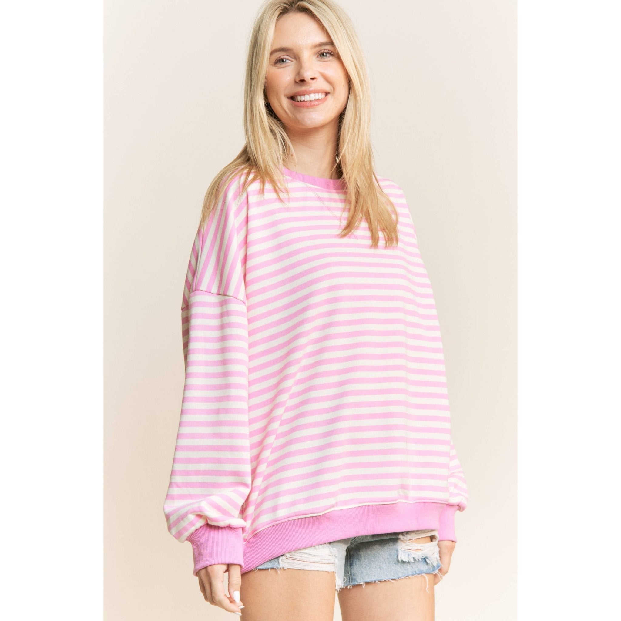 Everyday Classic Stripe Pullover - Sugar Co.