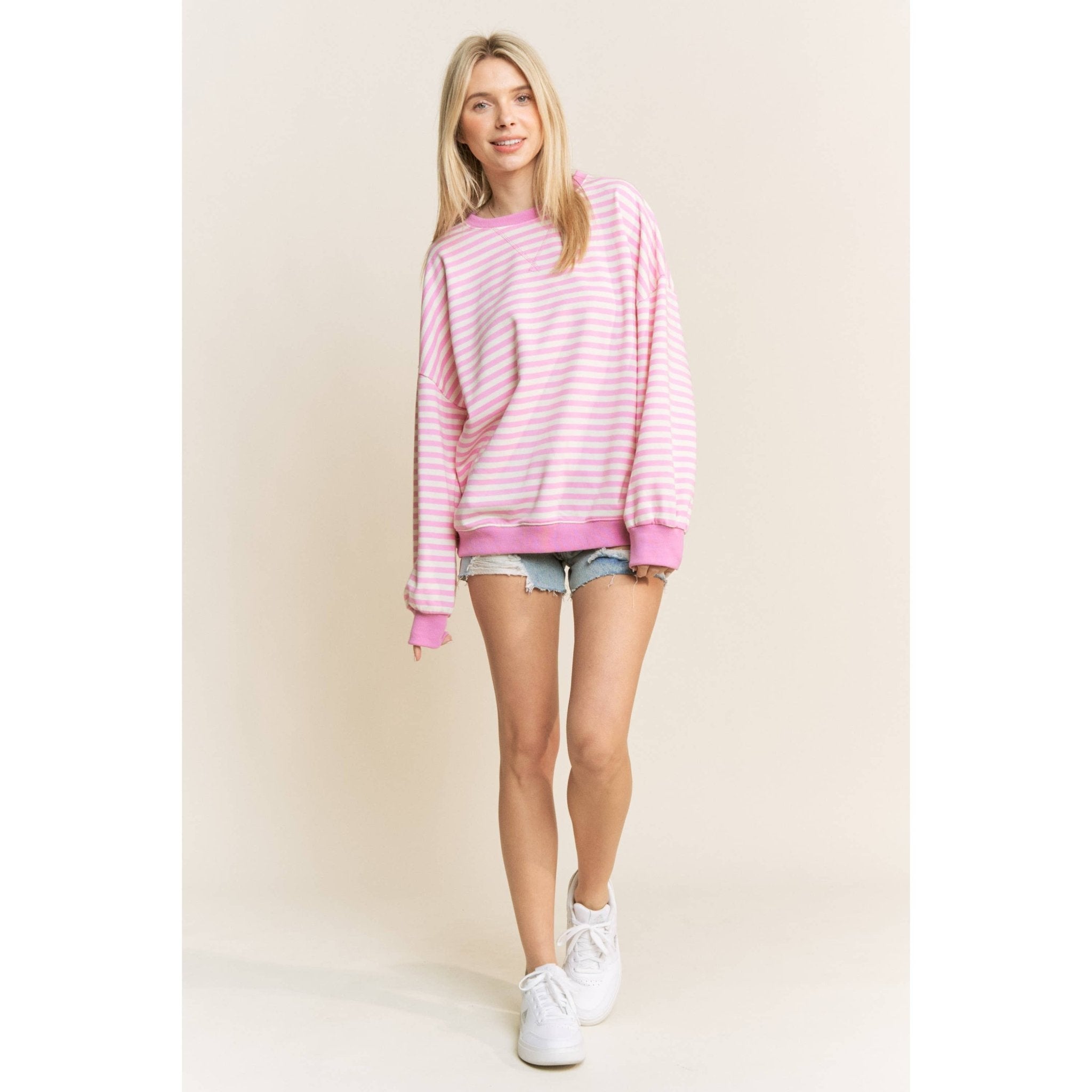 Everyday Classic Stripe Pullover - Sugar Co.