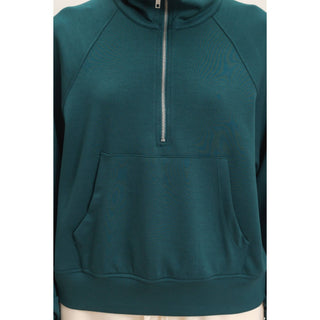 Everyday Essential Half-Zip Pullover Deep Green - Sugar Co.