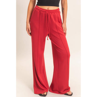Everyday Essential Wide Leg Pants Deep Green - Sugar Co.