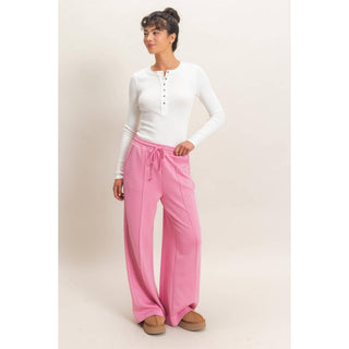 Everyday Essential Wide Leg Pants Deep Green - Sugar Co.
