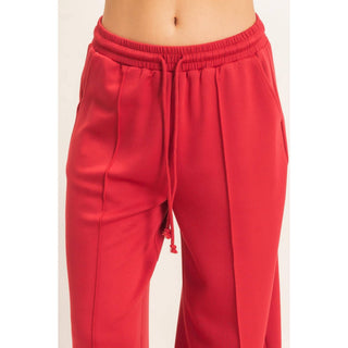 Everyday Essential Wide Leg Pants Deep Green - Sugar Co.