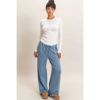 Everyday Essential Wide Leg Pants Deep Green - Sugar Co.