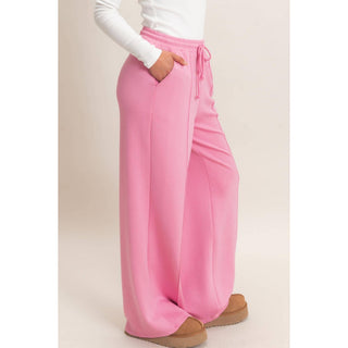 Everyday Essential Wide Leg Pants Deep Green - Sugar Co.