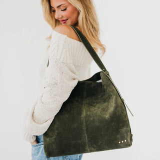 Evie Faux Suede Hobo Bag - Sugar Co.