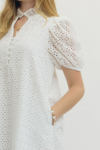 Eyelet Sweetie Midi Dress - Sugar Co.