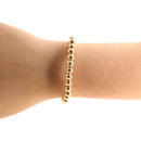 6MM Gold Beaded Bracelet: Standard 6.75 inch