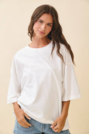 Oversized Everyday Cotton Tee White