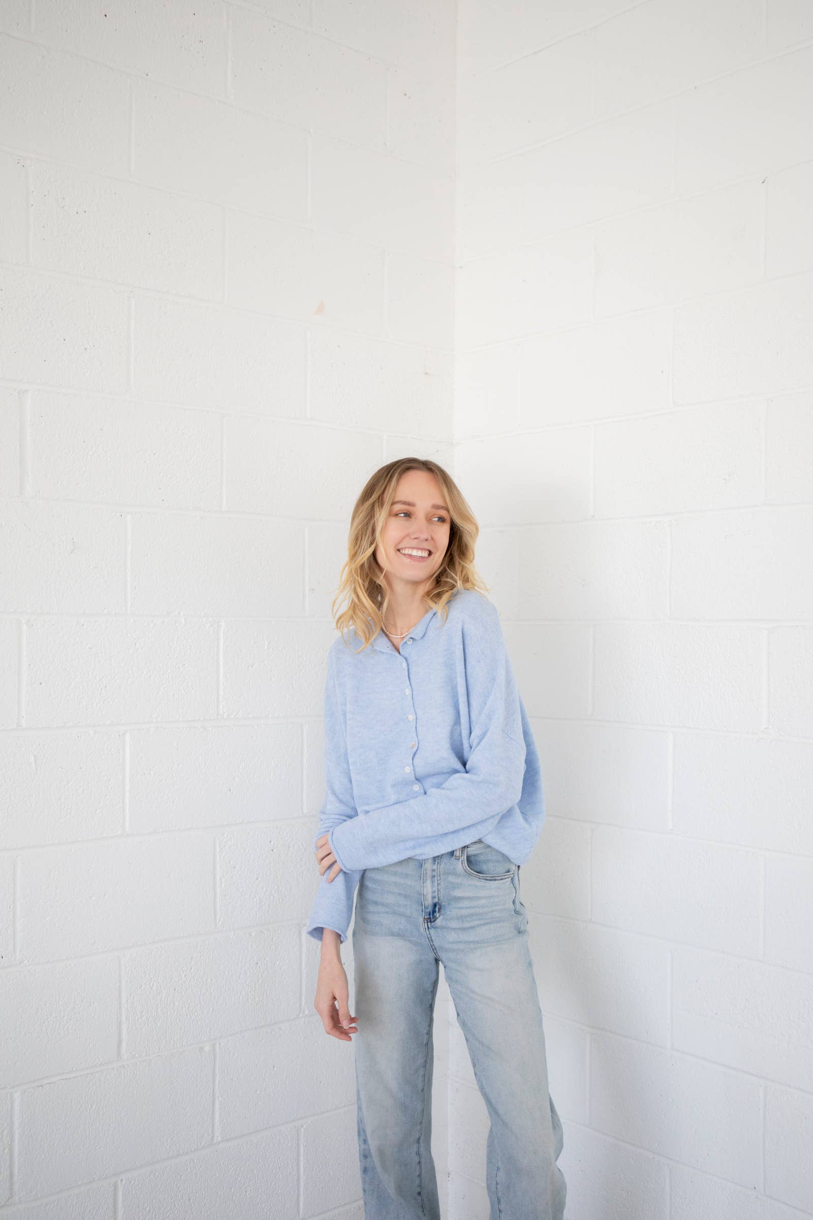 Sky Blue Piper Cardigan: Sky Blue