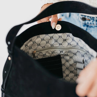 Evie Faux Suede Hobo Bag