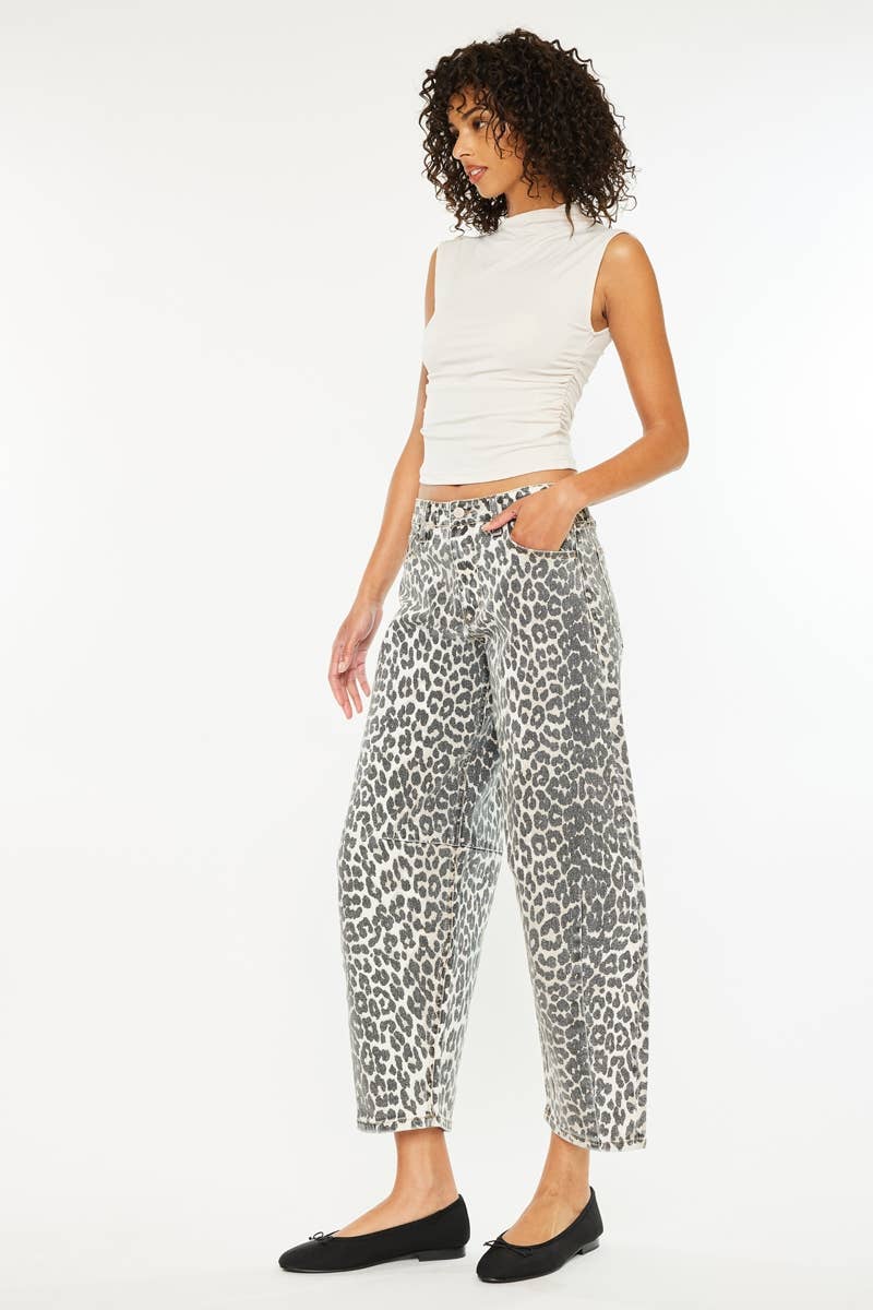 Savannah Leopard Horeshoe Jean