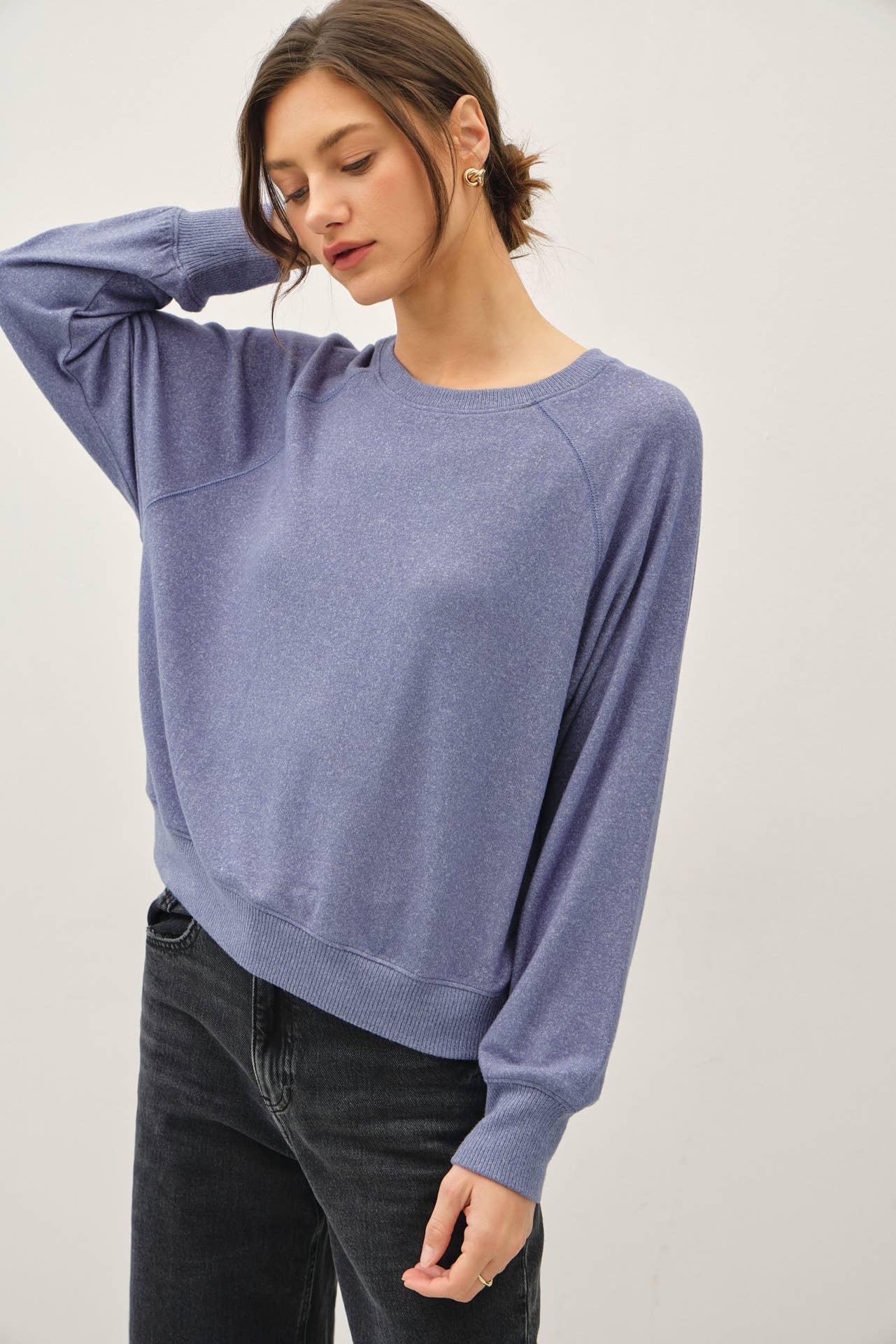 Essential Raglan Chestnut Oatmeal