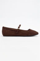 Autumn Belle Mary Jane Flats Brown