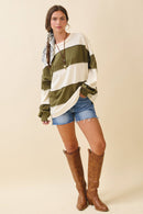 Everyday Panel Long Sleeve Top: Pineapple Navy