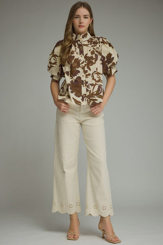 Fall in Bloom Button-Up Top - Sugar Co.