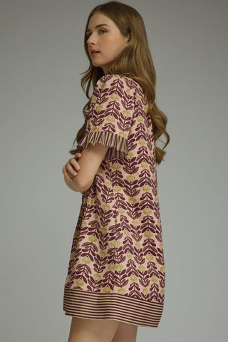 Fall in Line Floral Mini Dress - Sugar Co.