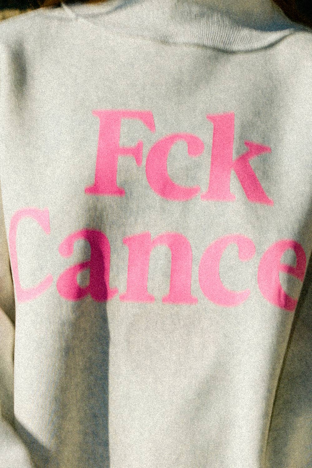 Fck Cancer & Support the Fighters Reversible Mock - Neck Sweatshirt - Sugar Co.