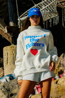 Fck Cancer & Support the Fighters Reversible Mock - Neck Sweatshirt - Sugar Co.