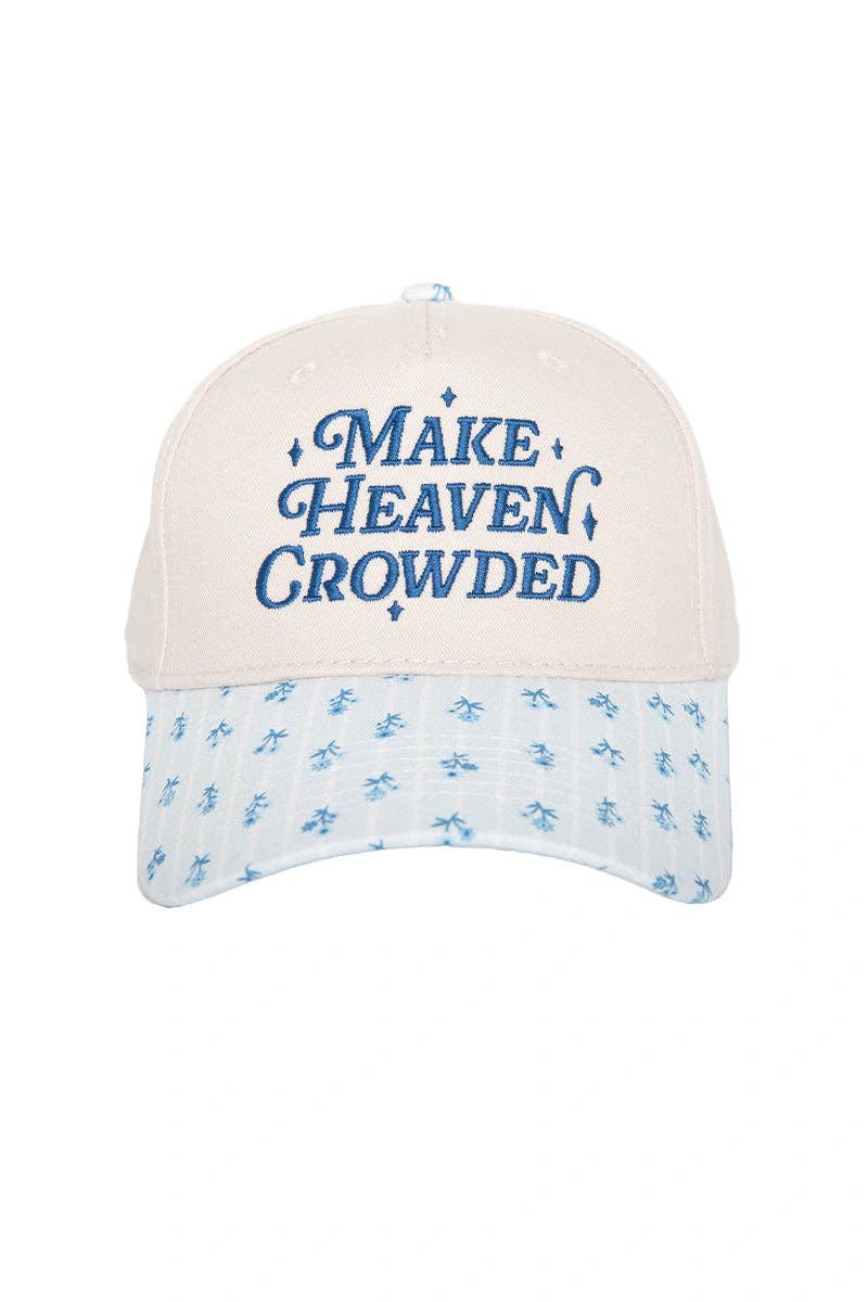 Make Heaven Crowded Blue Floral Hat
