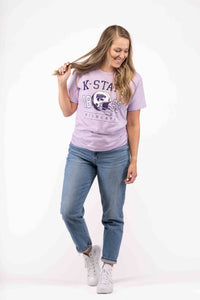 Kansas State - Vintage Football Lavender Tee