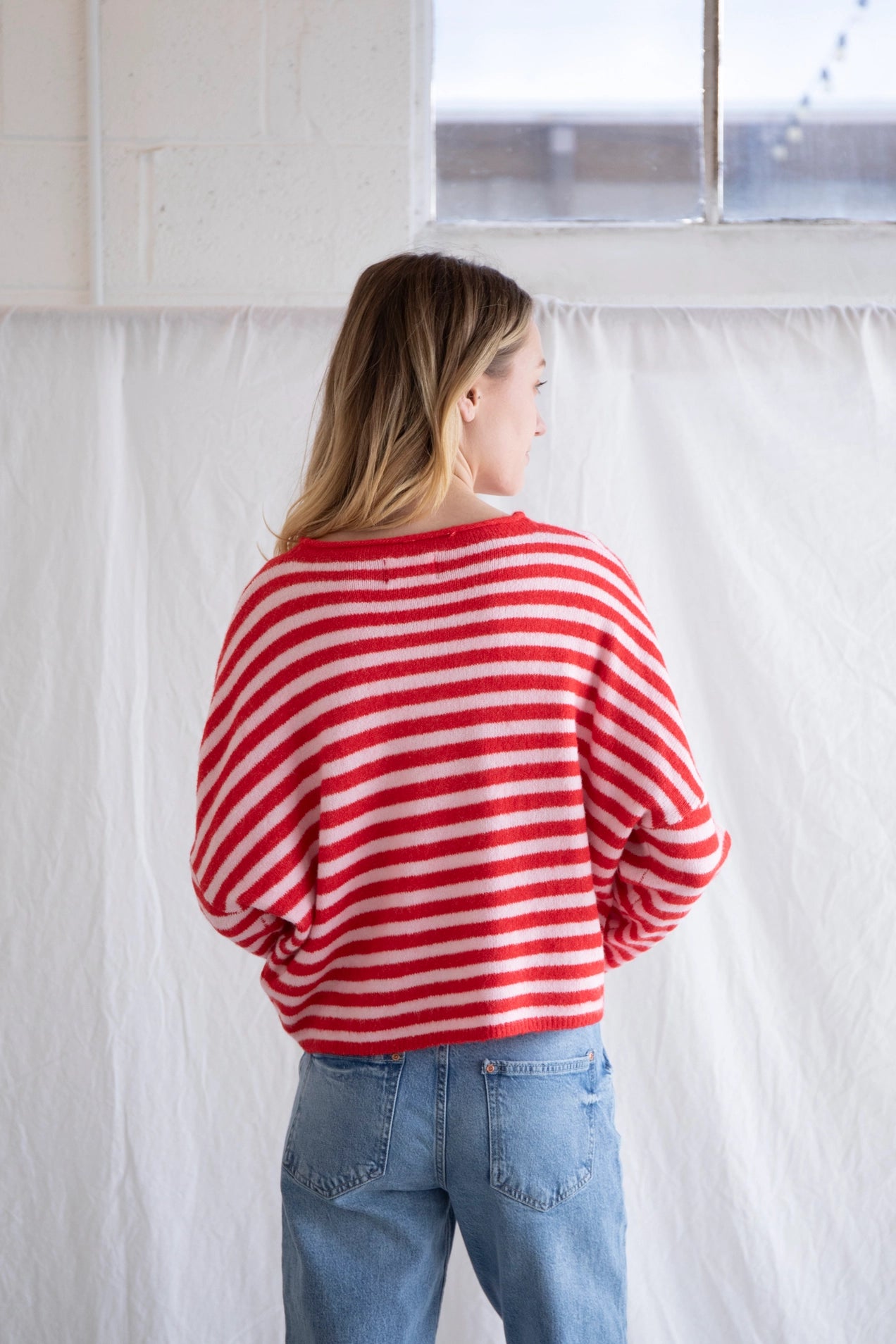 Piper Cardigan Pink & Red
