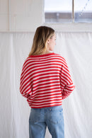 Piper Cardigan Pink & Red