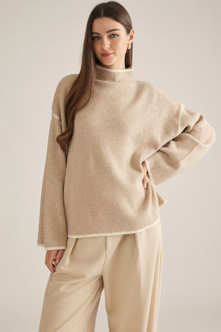 Fireside Mock Neck Sweater - needs picture - Sugar Co.