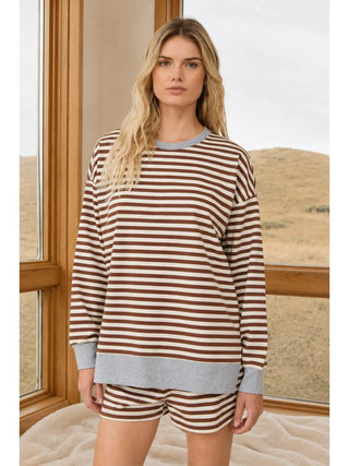 Fireside Stripe Boxy Top - Sugar Co.