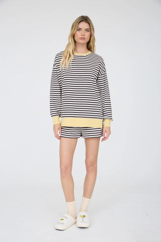 Fireside Stripe Knit Shorts - Sugar Co.