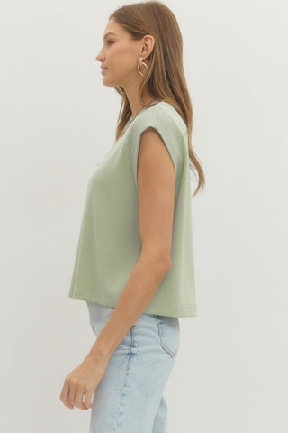 First Crush Top Sage - Sugar Co.