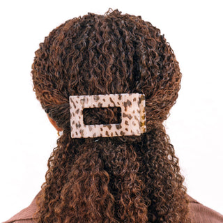 Flat Rectangle Hair Clip | Medium | Blonde Tortoise - Sugar Co.
