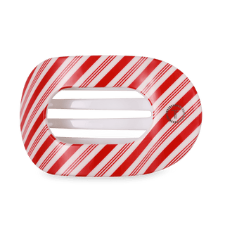 Flat Round Hair Clip | Large | Candy Cane Crush - Sugar Co.
