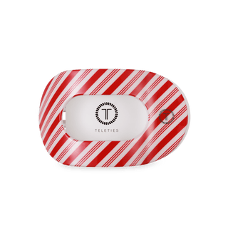 Flat Round Hair Clip | Medium | Candy Cane Crush - Sugar Co.