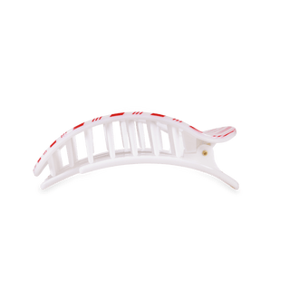 Flat Round Hair Clip | Medium | Candy Cane Crush - Sugar Co.