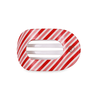 Flat Round Hair Clip | Medium | Candy Cane Crush - Sugar Co.