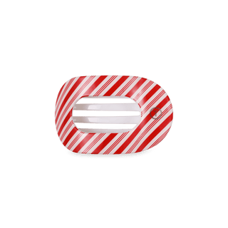 Flat Round Hair Clip | Small | Candy Cane Crush - Sugar Co.