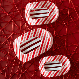Flat Round Hair Clip | Small | Candy Cane Crush - Sugar Co.