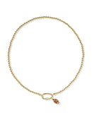 Football Gold Metal Strand Necklace. - Sugar Co.