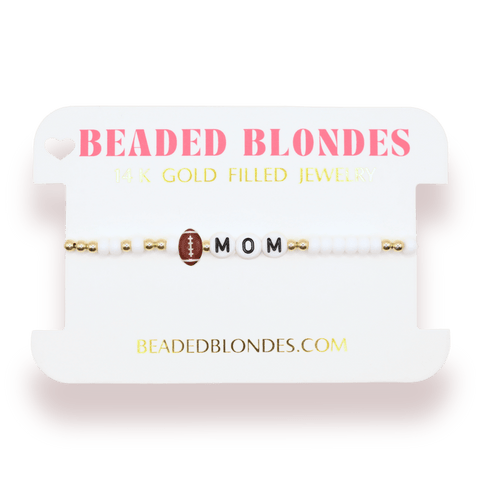 Football Mom Bracelet: Standard 6.75 / Gold - Sugar Co.