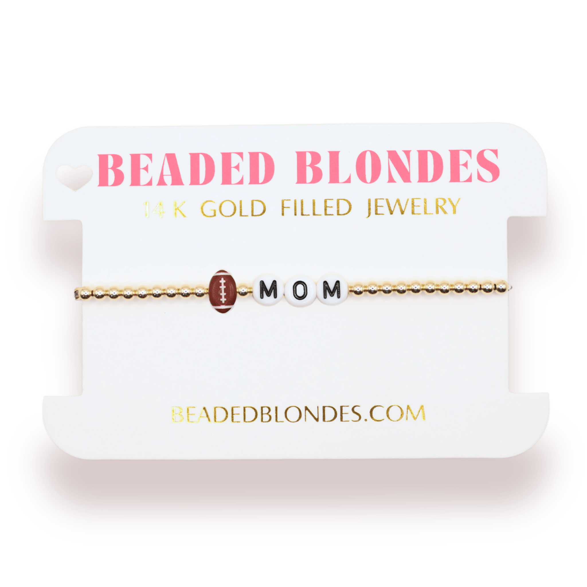 Football Mom Bracelet: Standard 6.75 / Gold