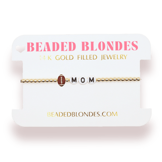 Football Mom Bracelet: Standard 6.75 / Gold - Sugar Co.