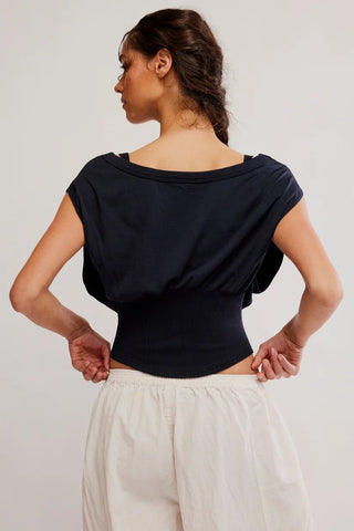 FP Movement | Light Of Day Banded Tee Black - Sugar Co.