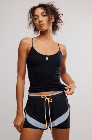 Fp Movement | Skinny Strap Logo Tank Black - Sugar Co.