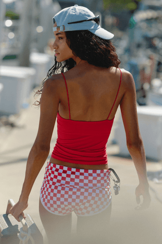 Fp Movement | Skinny Strap Logo Tank Grapefruit - Sugar Co.