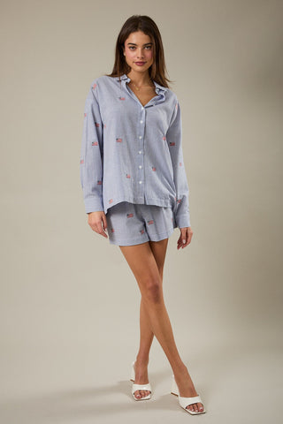 Freedom Seersucker Shirt - Sugar Co.