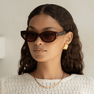 Freyrs | Ameli Acetate Cat - Eye Sunglasses: Red - Sugar Co.